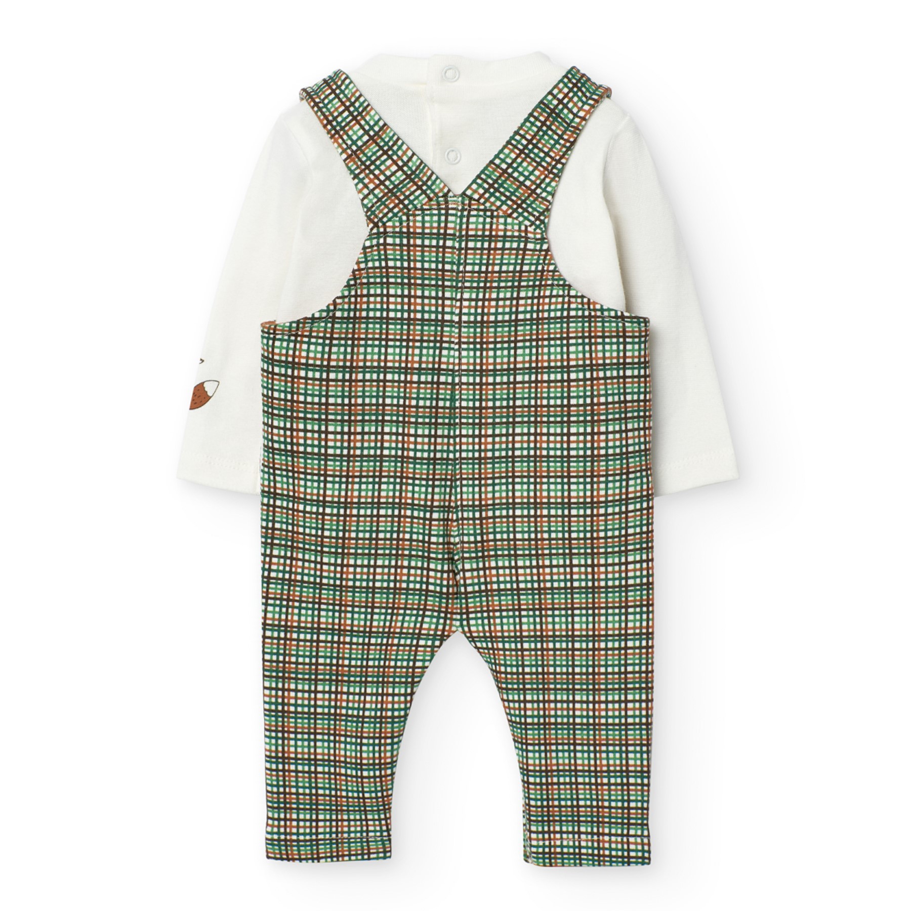 Plaid Fox Overall and Bodysuit 2