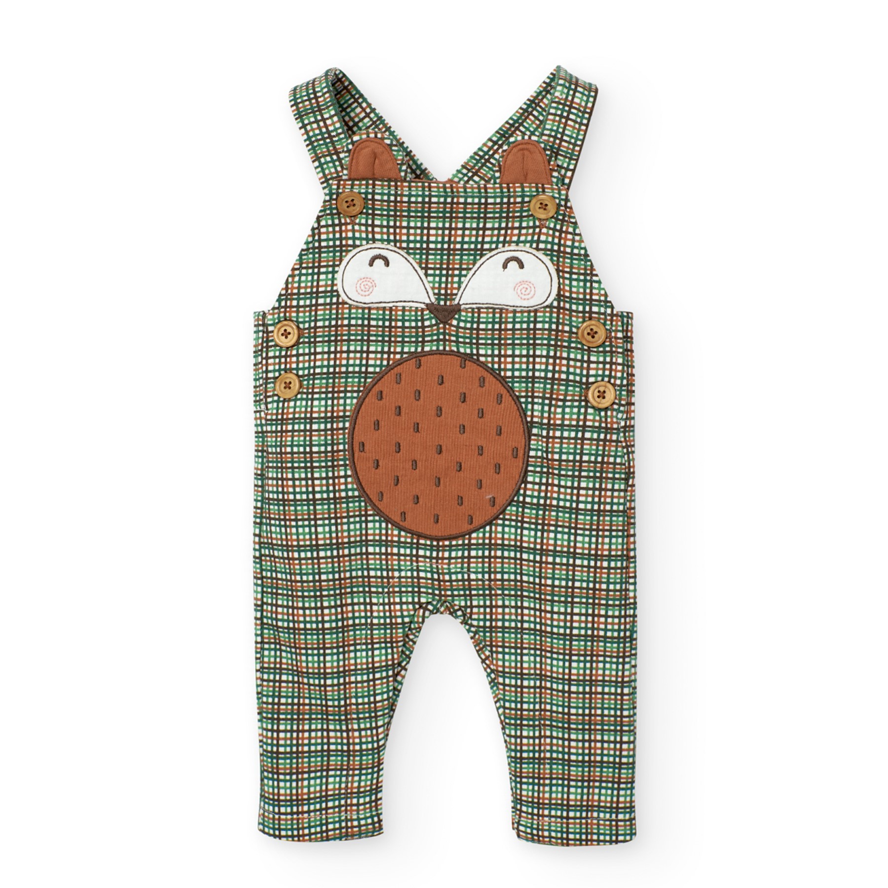 Plaid Fox Overall and Bodysuit 3