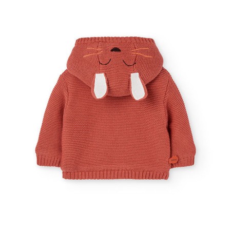 Rabbit knit hooded jacket with ears 2