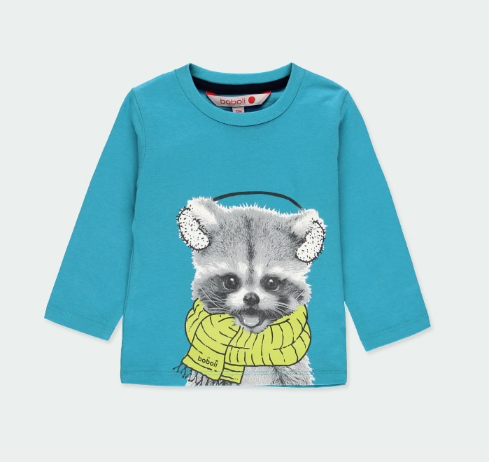 Raccoon in earmuffs shirt 1