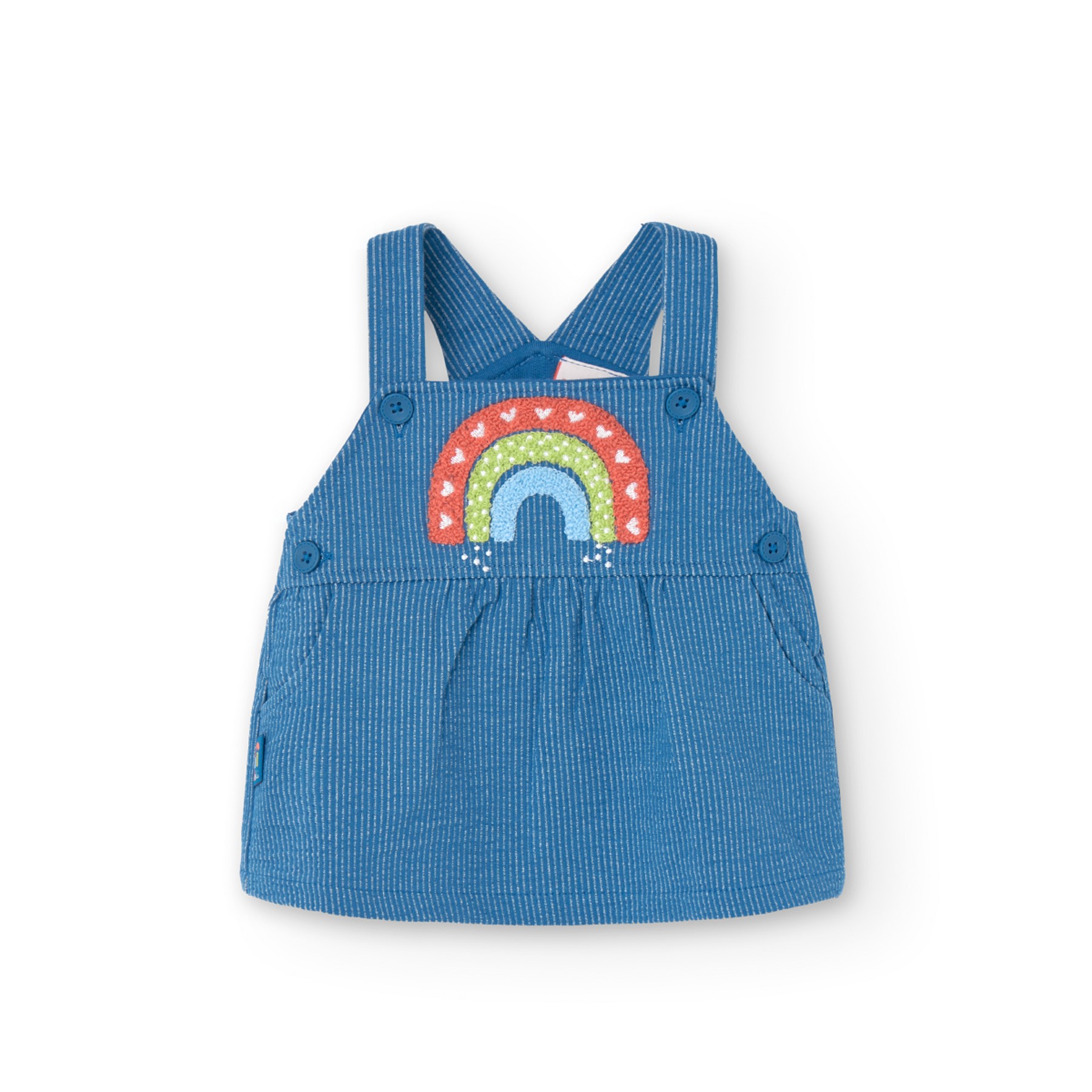 Rainbow pinafore and orange bodysuit set 3