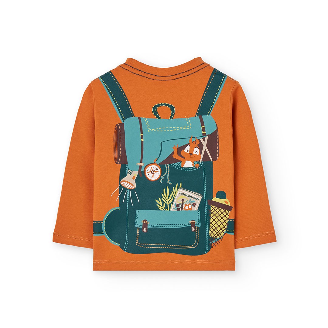Orange Double-Sided Backpack Shirt 2