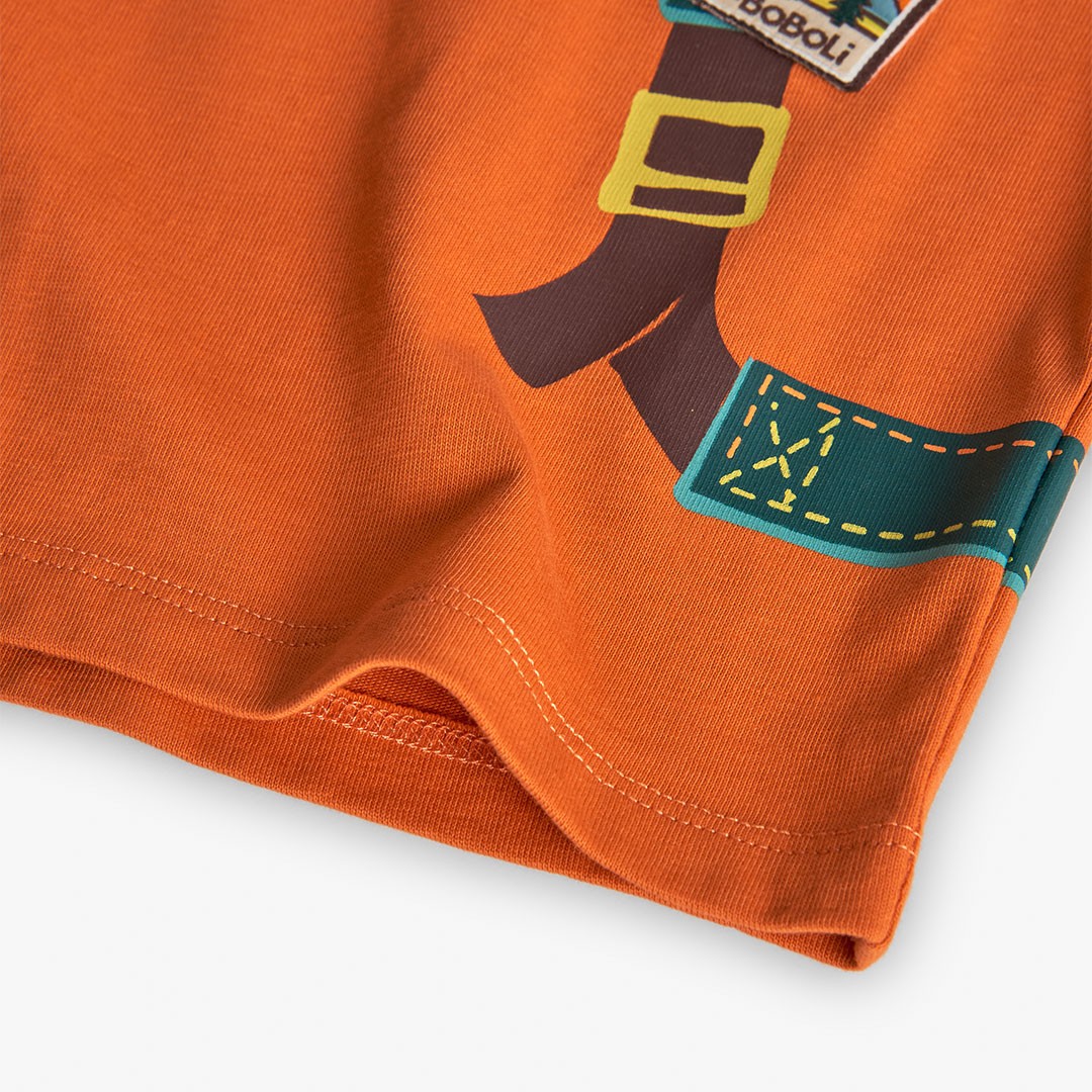 Orange Double-Sided Backpack Shirt 4
