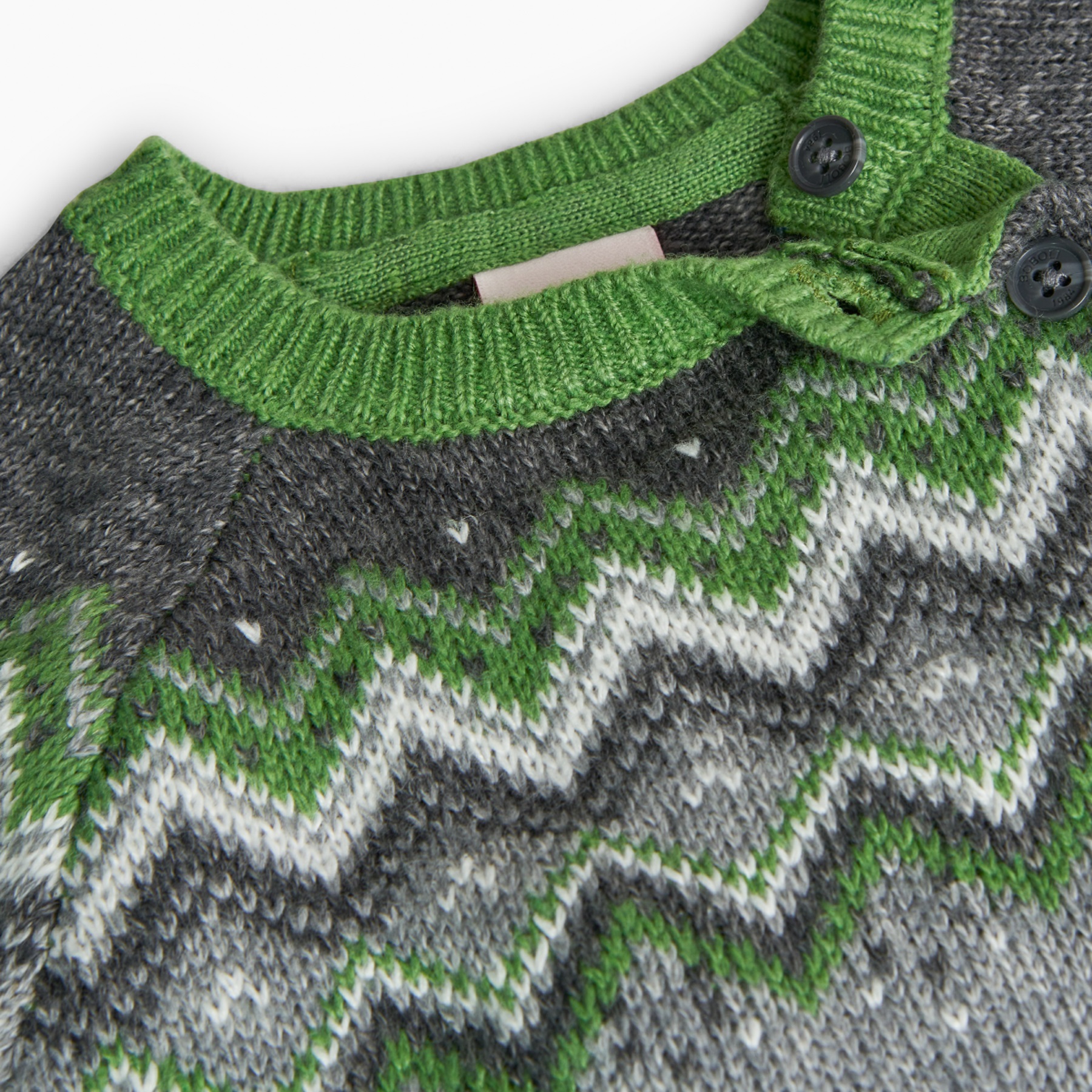 Green and Grey Fair Isle Sweater 2