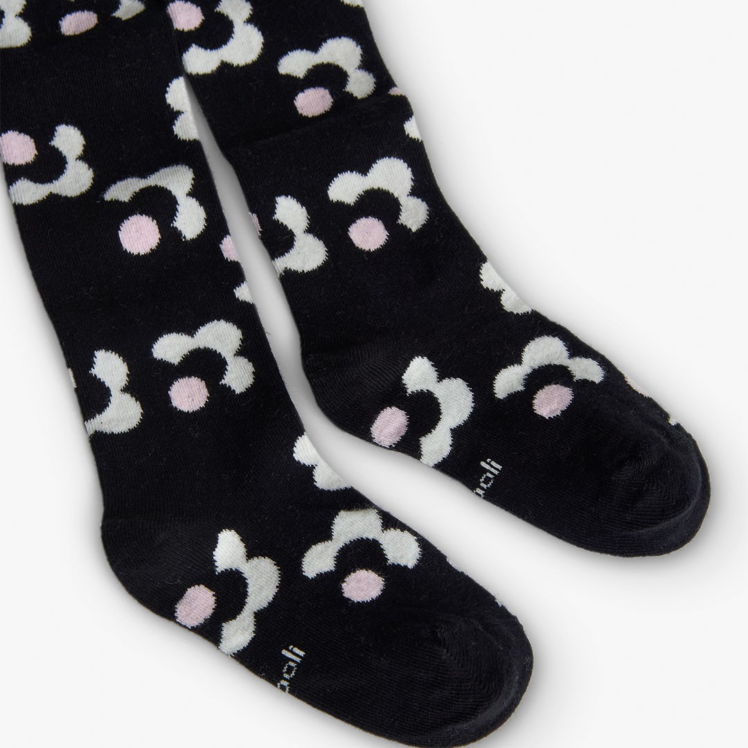 Black Floral Tights 2