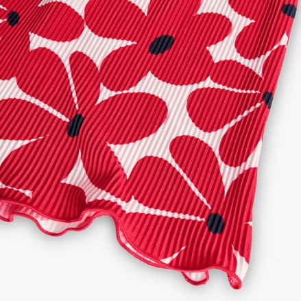 Red floral strappy dress 3