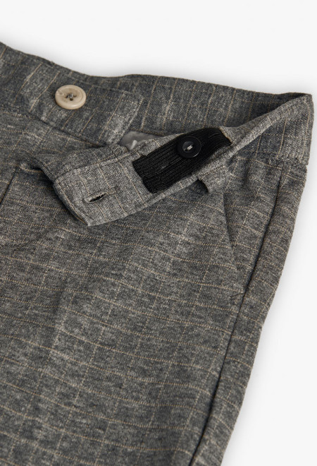 Grey check trousers 3