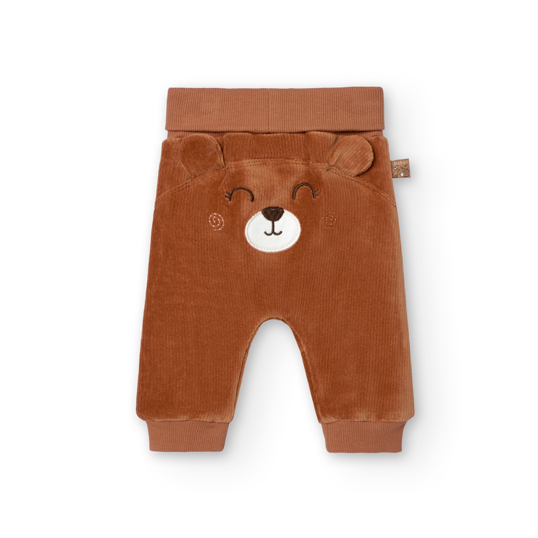 Brown Velour Corduroy with a Bear on the back 2