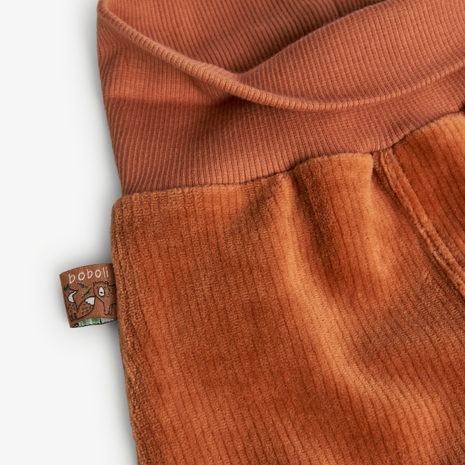 Brown Velour Corduroy with a Bear on the back 3