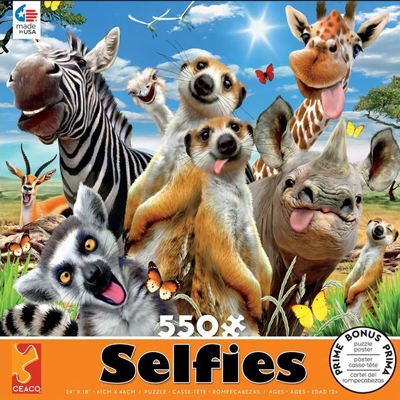 Animal Selfies 550 piece puzzle 1