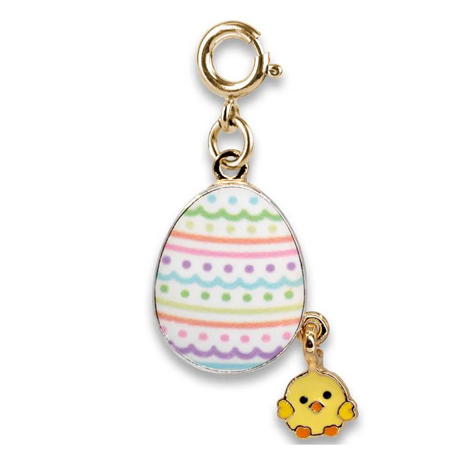 Gold Easter Egg Charm 1
