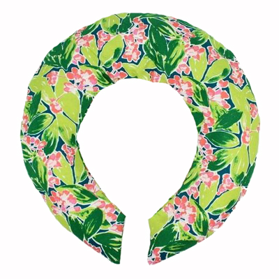 Green and Coral Floral Neck wrap - Lavender 1