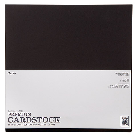 Black Cat 20 sheets - Card Stock 12 in x 12 in 1