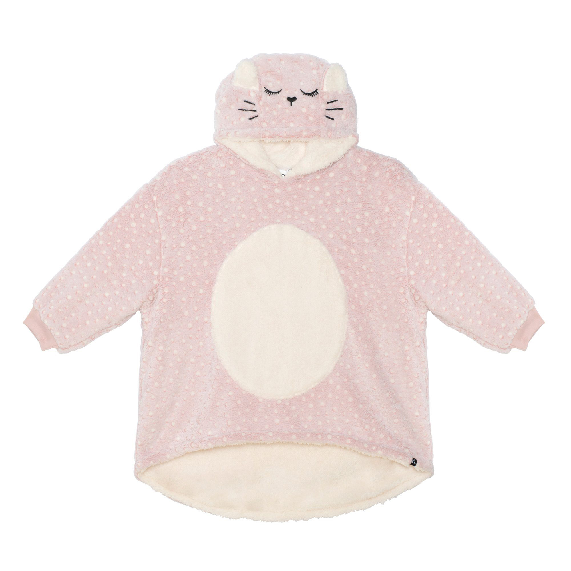 Pink Dots Hooded Blanket 1