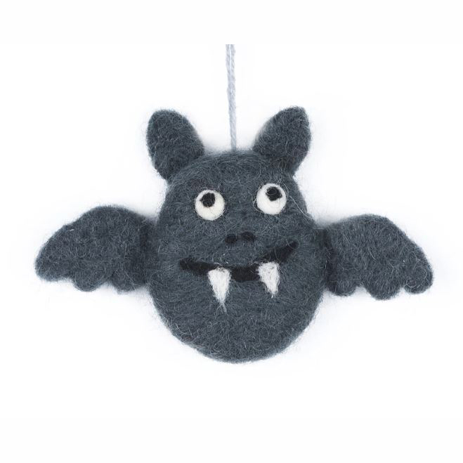 Batty handmade felted ornament 1
