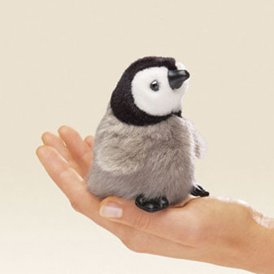 Mini Baby Emperor Penguin Puppet by Folkmanis 1