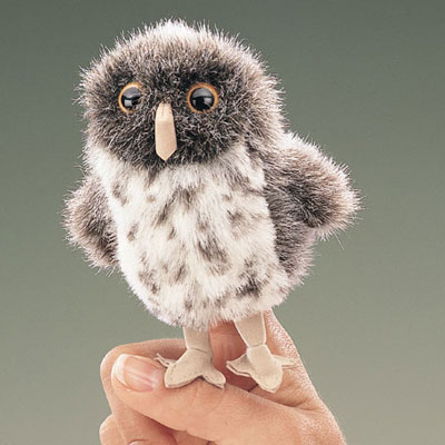 Mini Spotted Owl puppet by Folkmanis 1