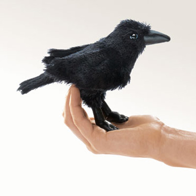 Mini Raven puppet by Folkmanis 1