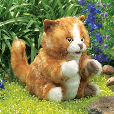 Orange Tabby Kitten puppet by Folkmanis