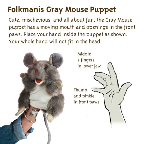 Gray Mouse Puppet 3