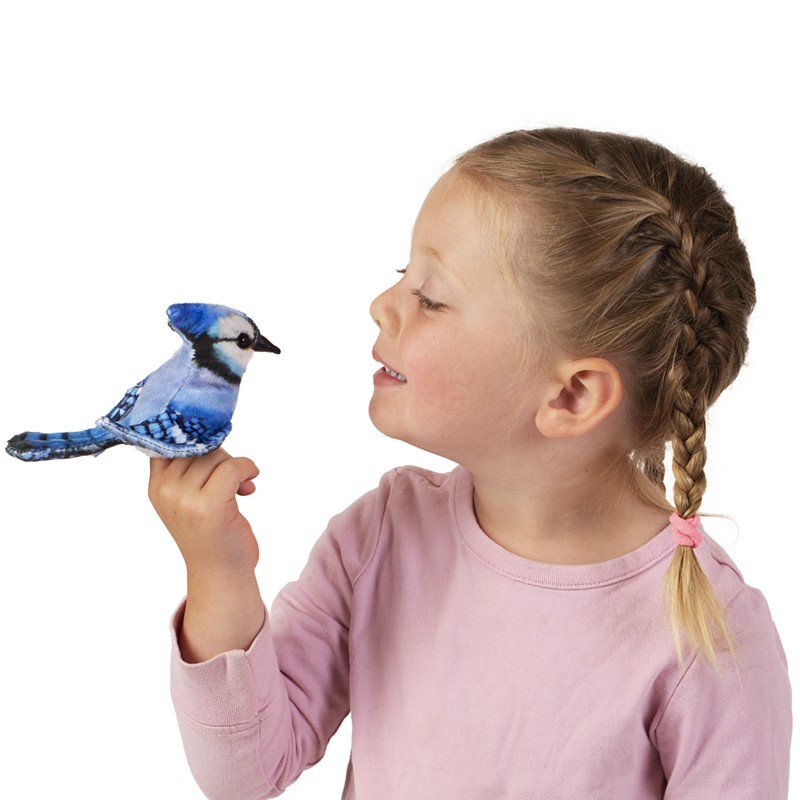 Mini Blue Jay puppet 2
