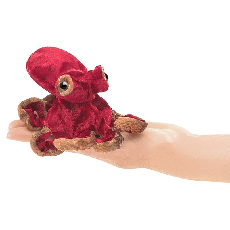 Mini Red Octopus Puppet 1