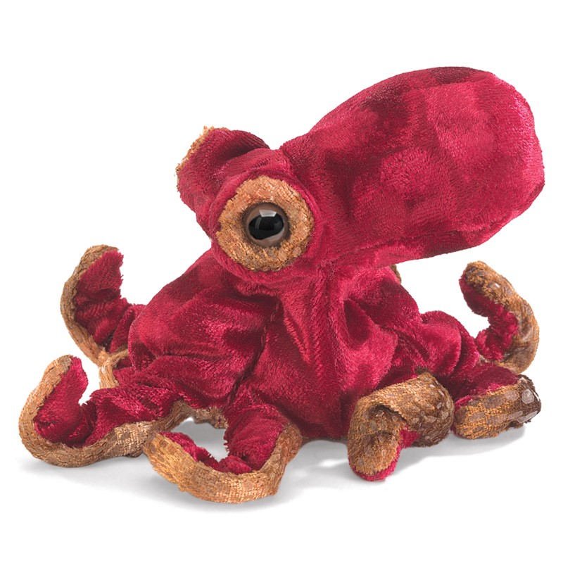 Mini Red Octopus Puppet 2