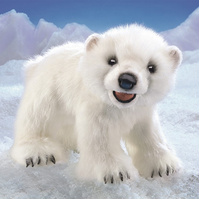 Polar Bear cub puppet 1