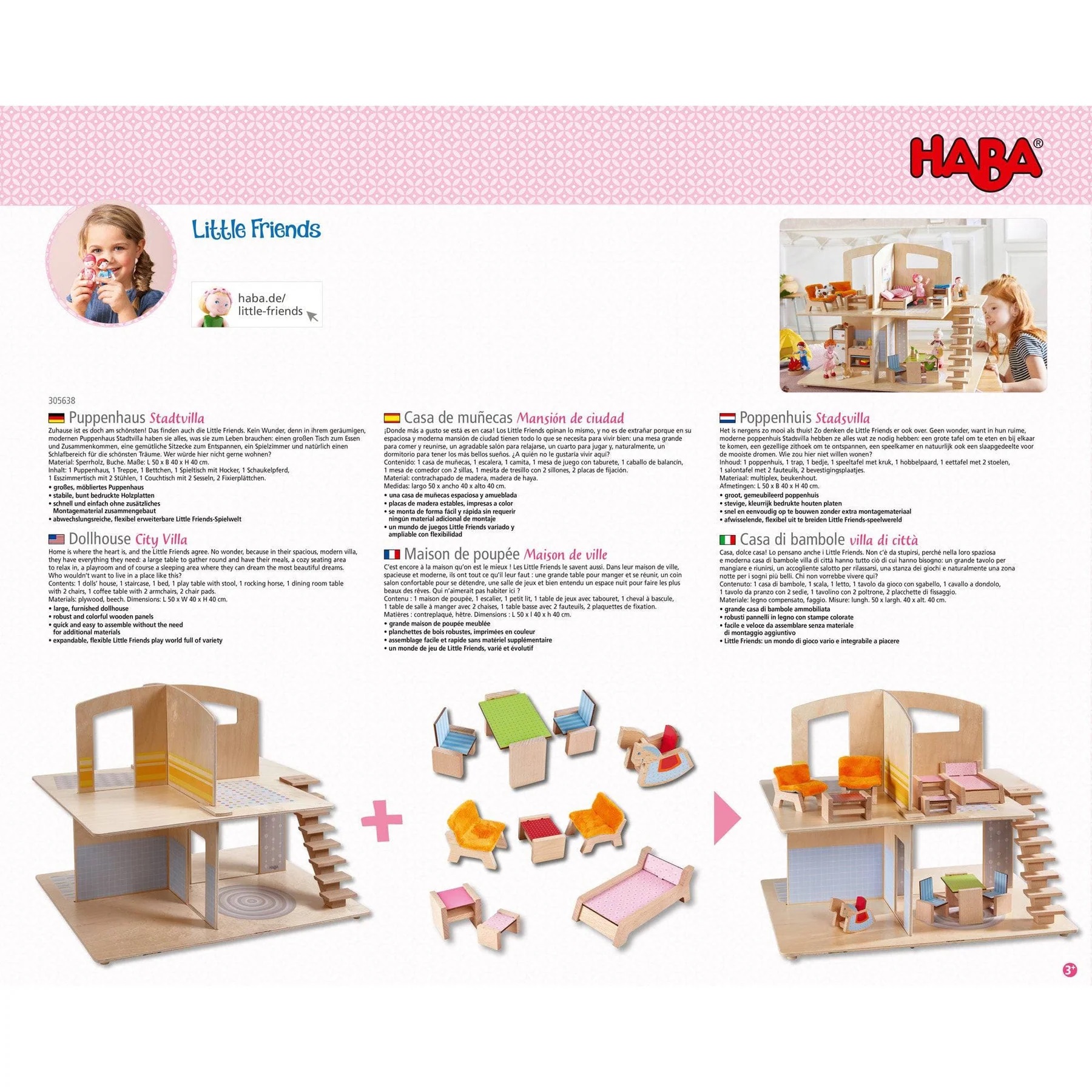Haba Little Friends City Villa Dollhouse   (PICK UP ONLY) 2