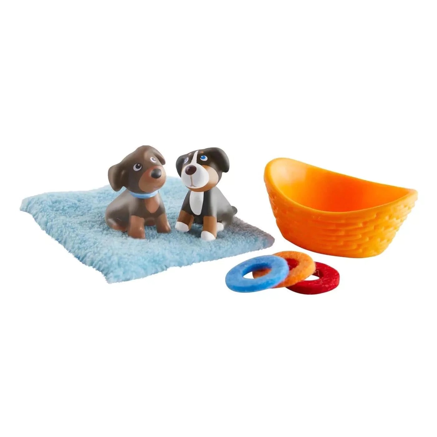 Little Friends Brown and Tricolor Puppies Play Set 1