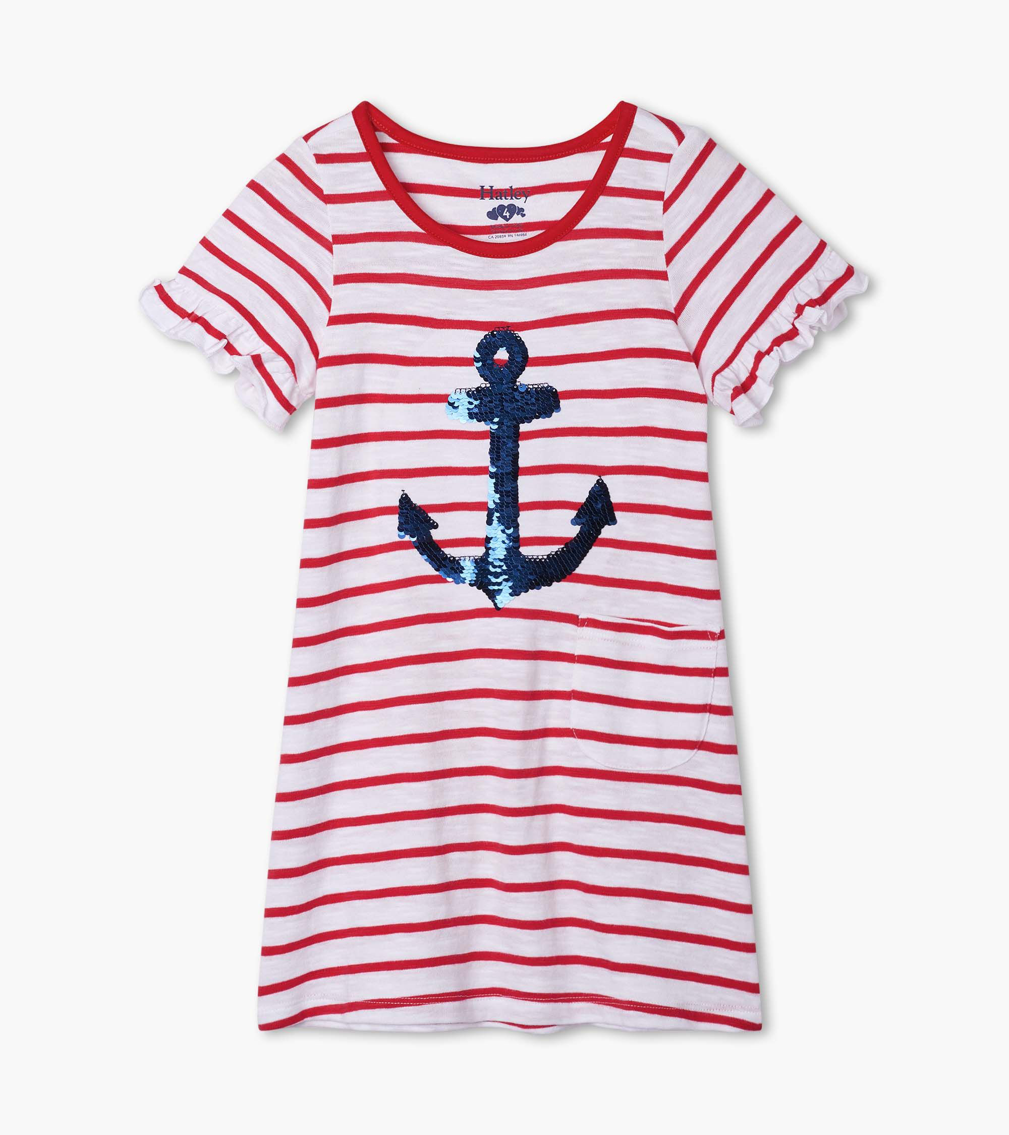 Flip sequin anchor tee shirt dress 1