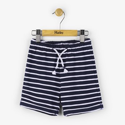 Navy stripe pull on shorts - 18-24 months 1