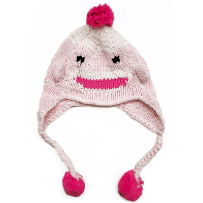 Pink sock monkey hat 2