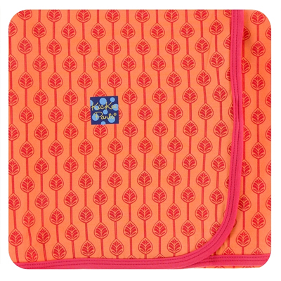 Print Swaddling Blanket (Nectarine Leaf Lattice) 1