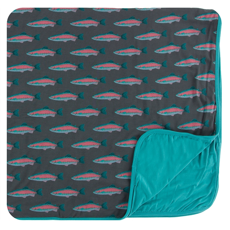 Print Toddler Blanket (Stone Rainbow Trout - One Size) 1