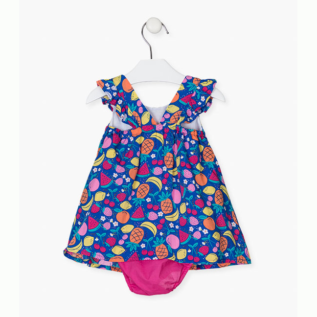 Blue Fruit Dress with bloomers 3