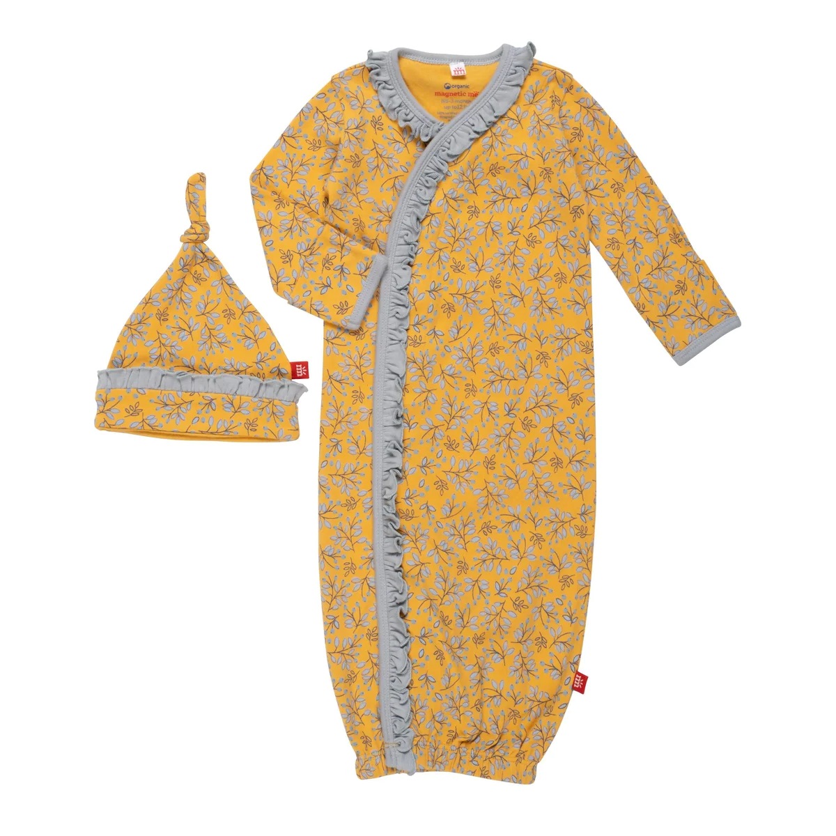 Olive My Love Organic Cotton Magnetic Gown 0-3 months