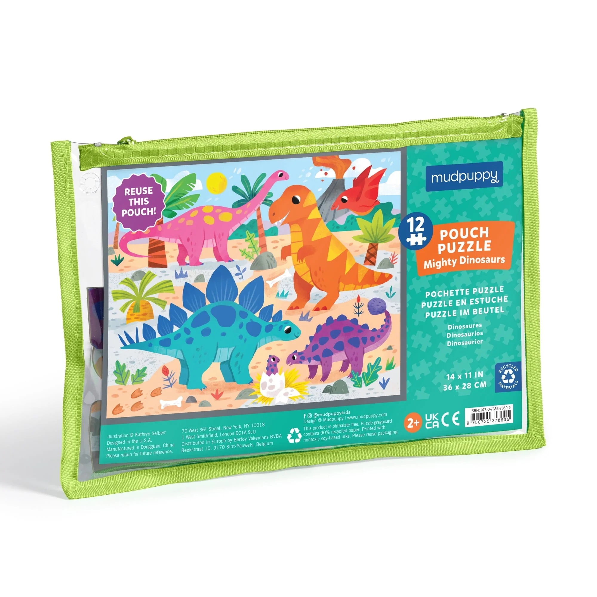 Mighty Dinosaurs 12 Piece Pouch Puzzle 1