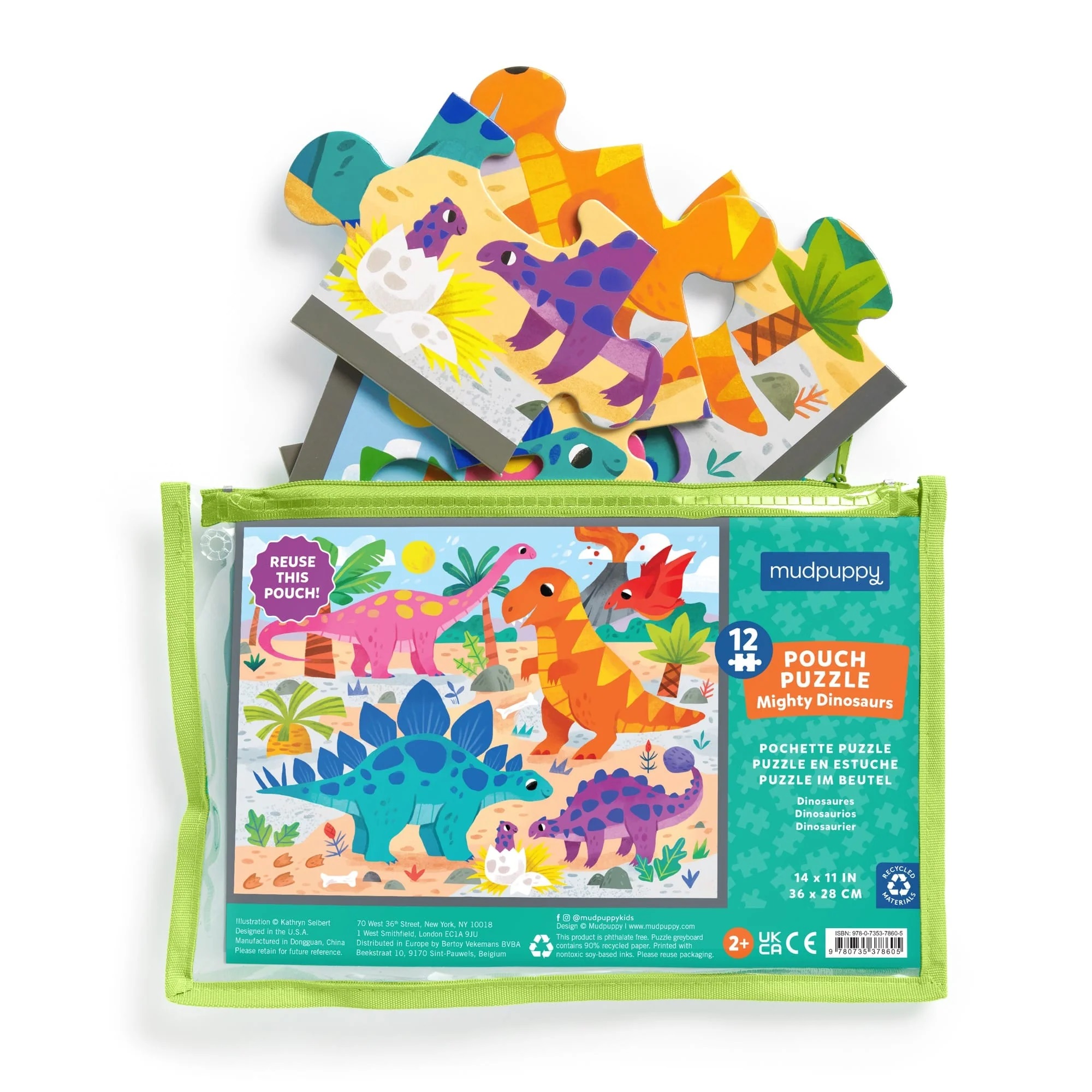 Mighty Dinosaurs 12 Piece Pouch Puzzle 2