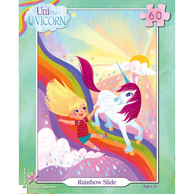 Uni the Unicorn Rainbow Slide 60 piece puzzle 1