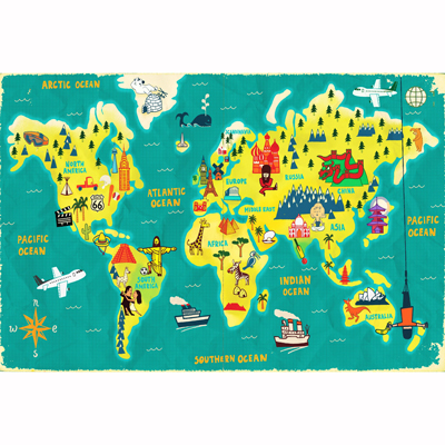 World Map 36 piece floor puzzle 2
