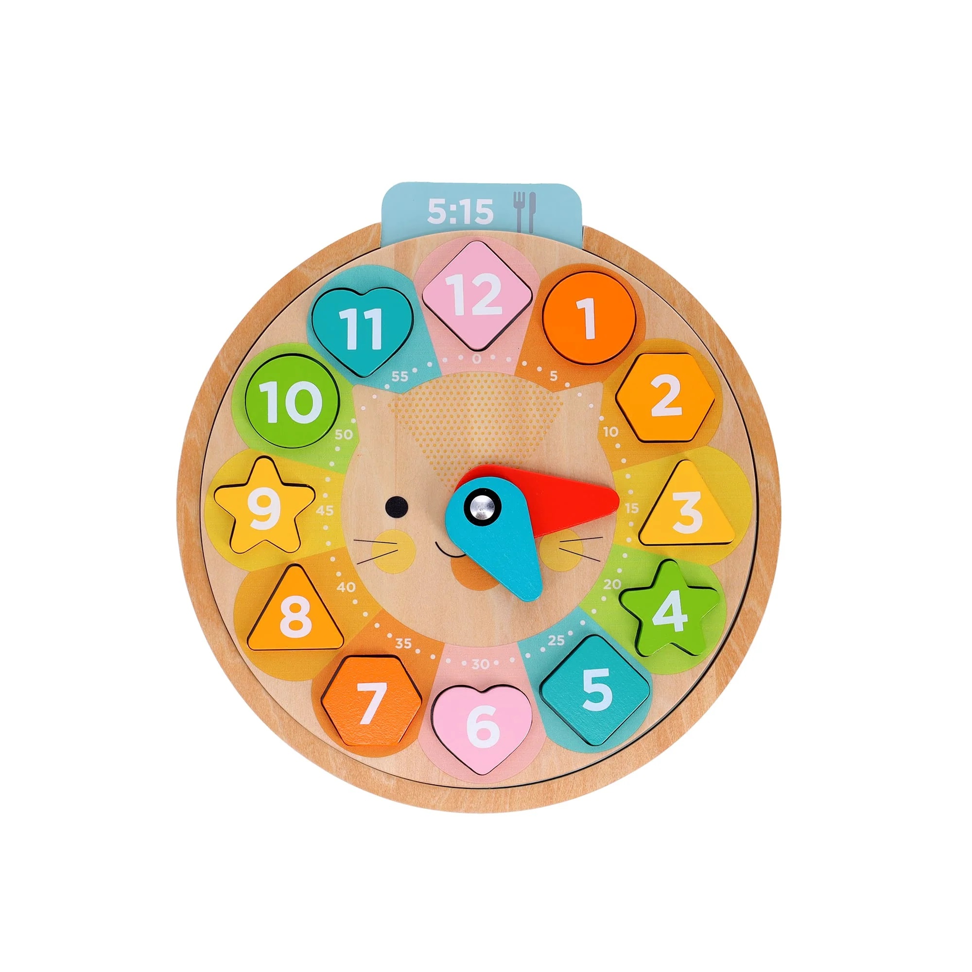 Wooden Learning Clock - Multi-Language, Counting,Colors 3
