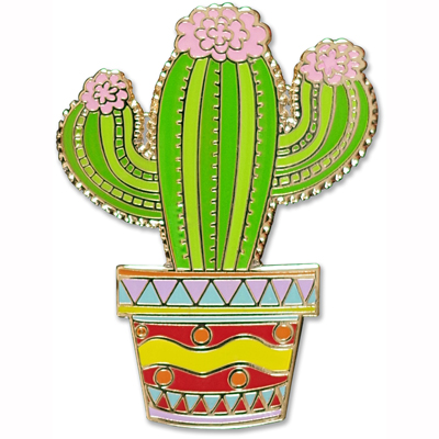 Cactus enamel pin 1