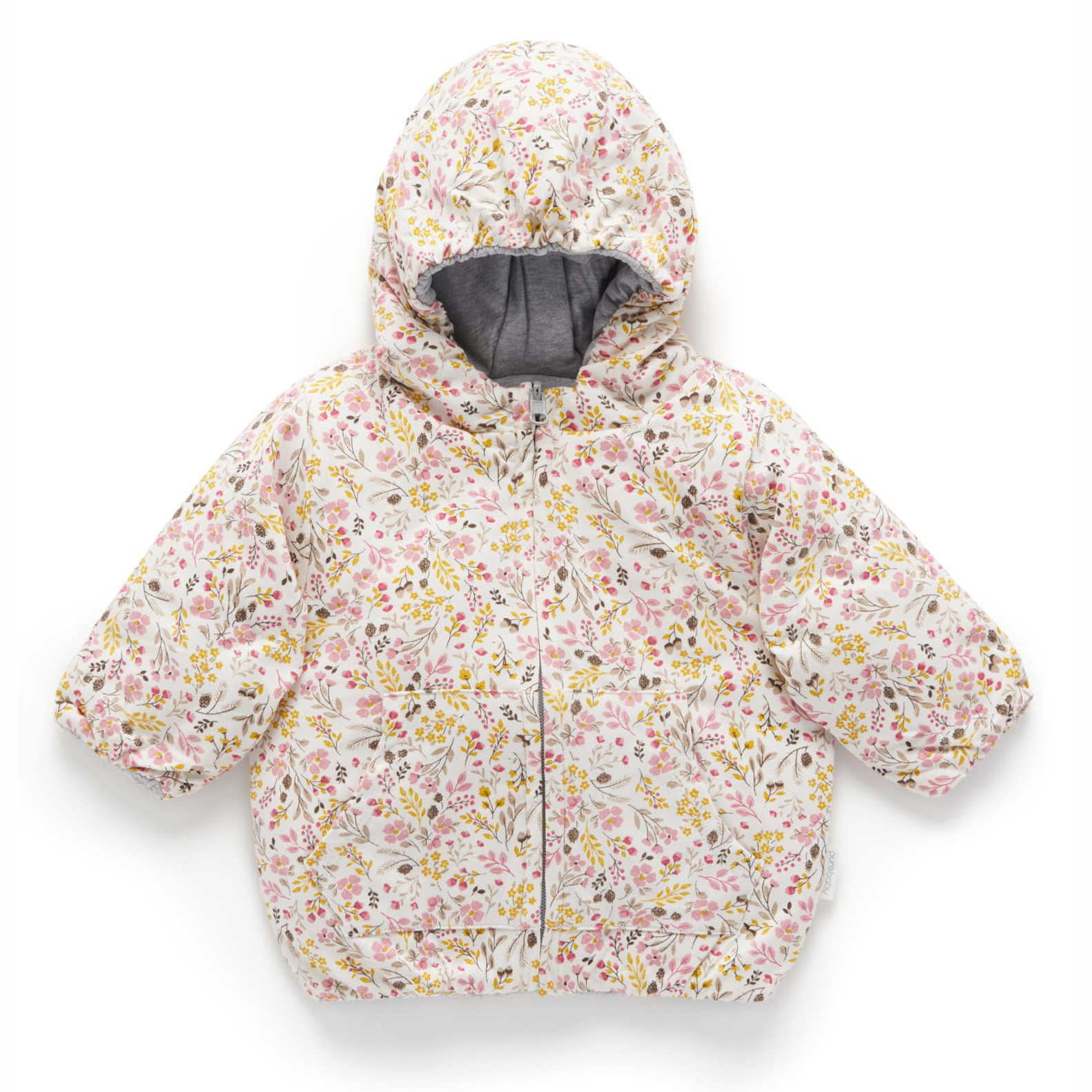 Winter floral print reversible jacket 1