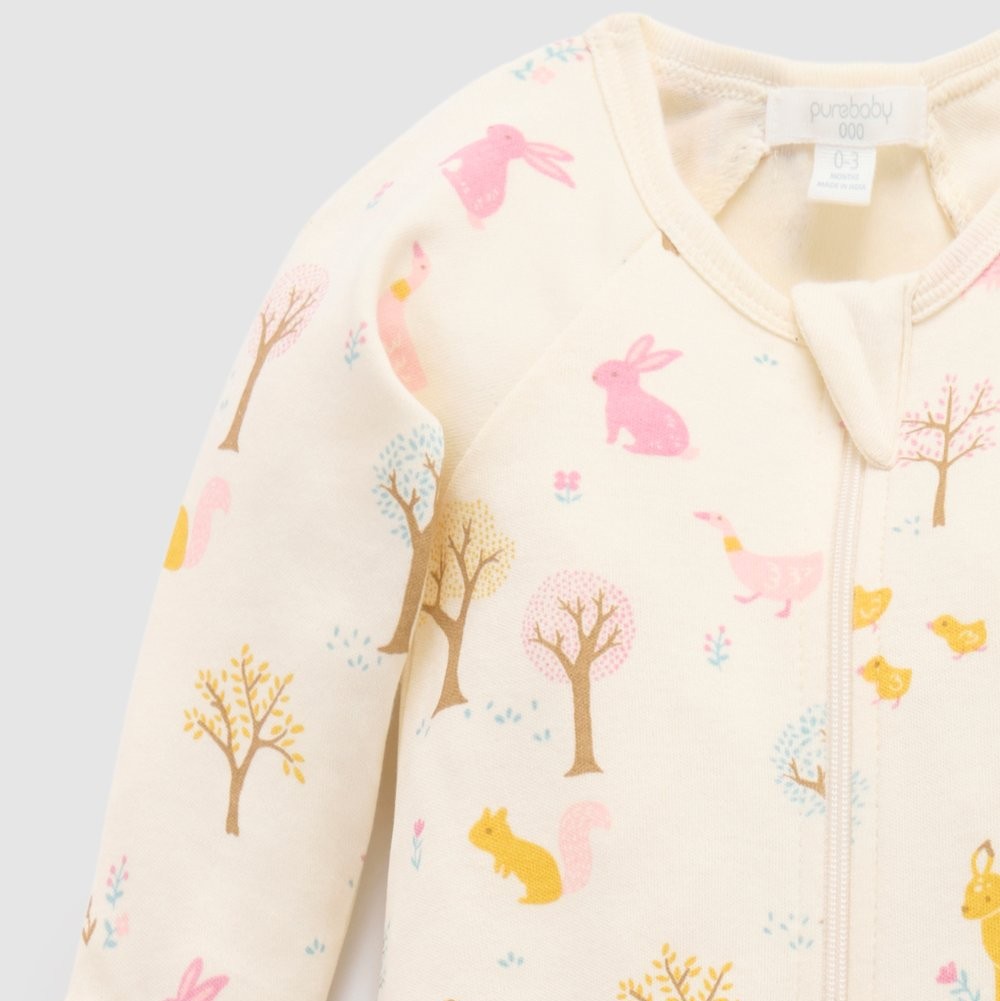 Woodland 2 pack of Organic Cotton Growsuits by Pure Baby 3