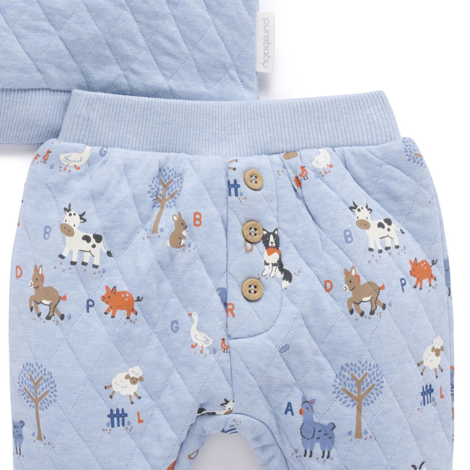 Farm Alphabet Print Quited Track Set by Pure Baby 3