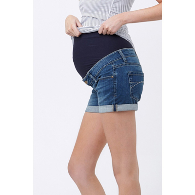 Denim maternity shorts 2