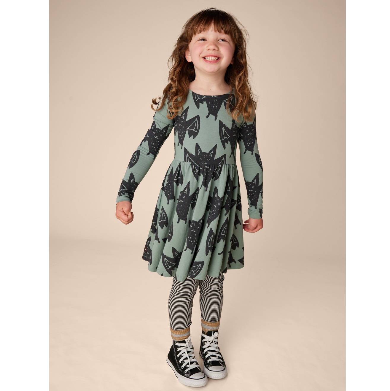 Fly By Night Bats Printed Ballet Dress 2