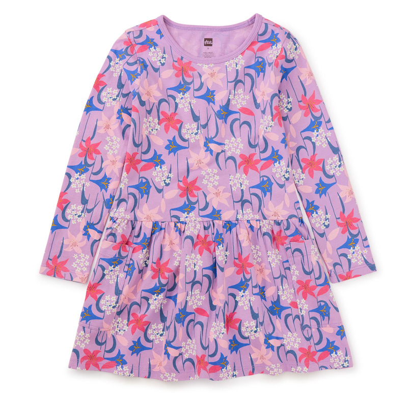 Fleur-de-lis LS Pocket Dress 1