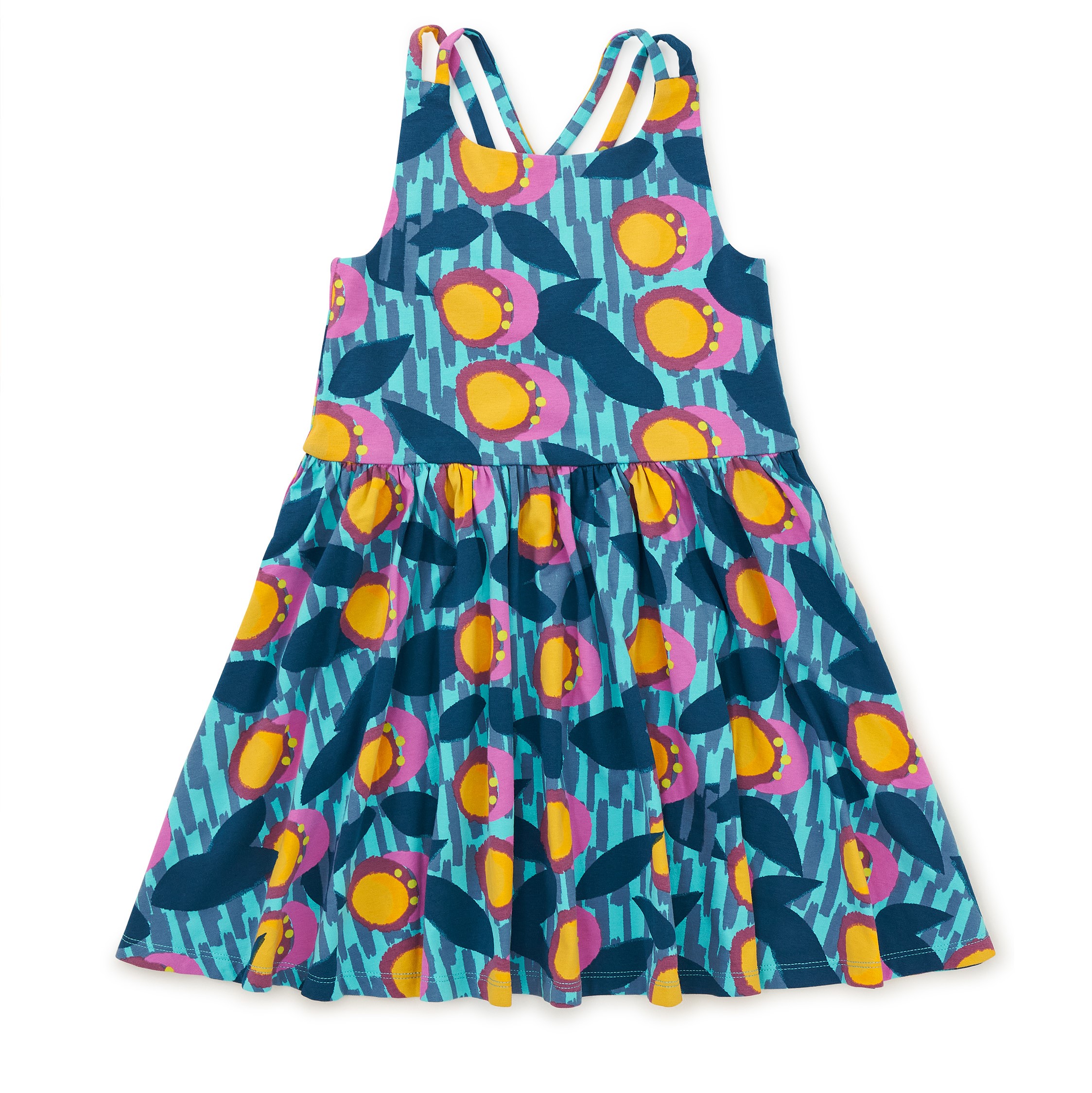 Passion Fruit Wax Print Strappy skirted dress 1